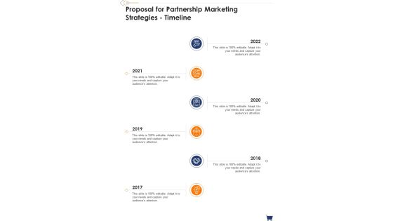 Proposal For Partnership Marketing Strategies Timeline One Pager Sample Example Document Proposal For Partnership Marketing Strategies Timeline One Pager Sample Example Document