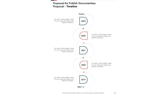 Proposal For Publish Documentary Proposal Timeline One Pager Sample Example Document Proposal For Publish Documentary Proposal Timeline One Pager Sample Example Document