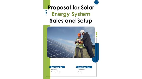 Proposal For Solar Energy System Sales And Setup Example Document Report Doc Pdf Ppt