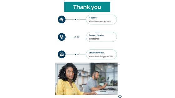 Proposal For Training Customer Service Agent Thank You One Pager Sample Example Document Proposal For Training Customer Service Agent Thank You One Pager Sample Example Document