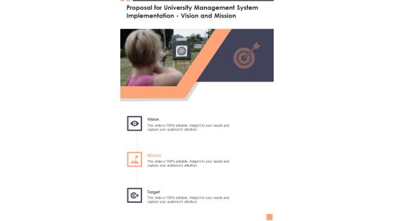 Proposal For University Management System Implementation Vision And Mission Wd One Pager Sample Example Document Proposal For University Management System Implementation Vision And Mission Wd One Pager Sample Example Document