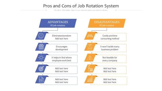 Pros And Cons Of Job Rotation System Ppt PowerPoint Presentation Gallery Show PDF Pros And Cons Of Job Rotation System Ppt PowerPoint Presentation Gallery Show PDF