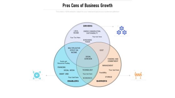 Pros Cons Of Business Growth Ppt PowerPoint Presentation Icon Structure