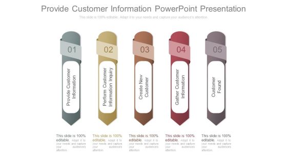 Provide Customer Information Powerpoint Presentation