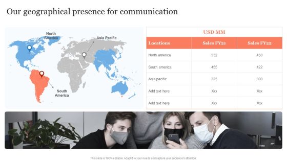 Public Relation Communication Strategic Our Geographical Presence For Communication Sample PDF Public Relation Communication Strategic Our Geographical Presence For Communication Sample PDF