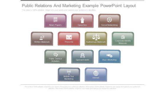 Public Relations And Marketing Example Powerpoint Layout Public Relations And Marketing Example Powerpoint Layout