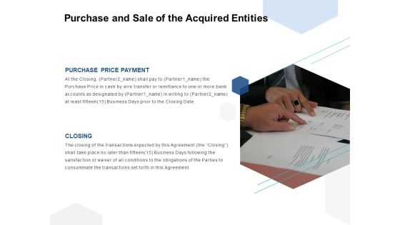 Purchase And Sale Of The Acquired Entities Ppt PowerPoint Presentation Gallery Templates