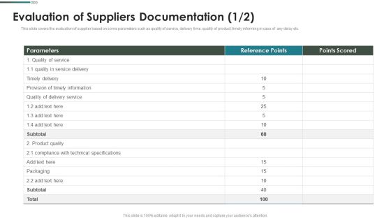 Purchase Assessment Process Evaluation Of Suppliers Documentation Summary PDF Purchase Assessment Process Evaluation Of Suppliers Documentation Summary PDF