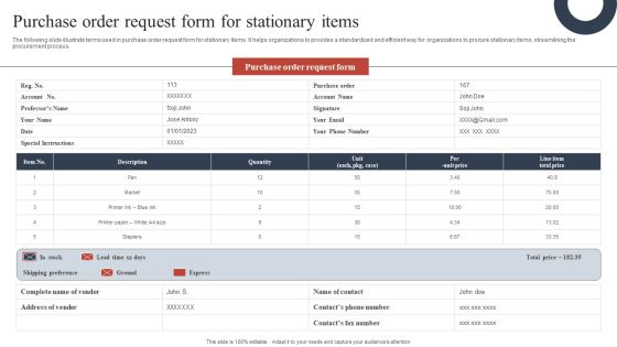 Purchase Order Request Form For Stationary Items Information PDF Purchase Order Request Form For Stationary Items Information PDF