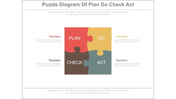 Puzzle Diagram Of Plan Do Check Act Powerpoint Slides Puzzle Diagram Of Plan Do Check Act Powerpoint Slides