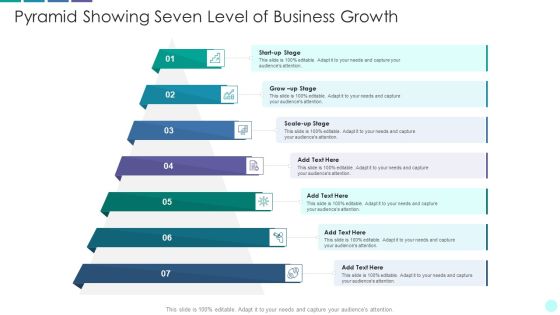 Pyramid Showing Seven Level Of Business Growth Professional PDF Pyramid Showing Seven Level Of Business Growth Professional PDF