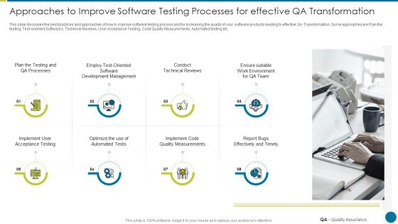 QA Modification For Product Quality Development And Consumer Satisfaction Approaches To Improve Software Themes PDF
