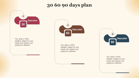Qualified Traffic Generation Through Search Engines 30 60 90 Days Plan Portrait PDF