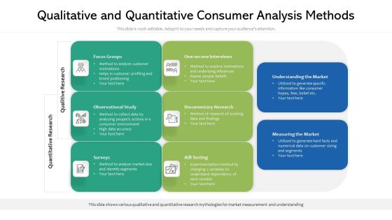 Qualitative And Quantitative Consumer Analysis Methods Ppt PowerPoint Presentation Icon Show PDF Qualitative And Quantitative Consumer Analysis Methods Ppt PowerPoint Presentation Icon Show PDF