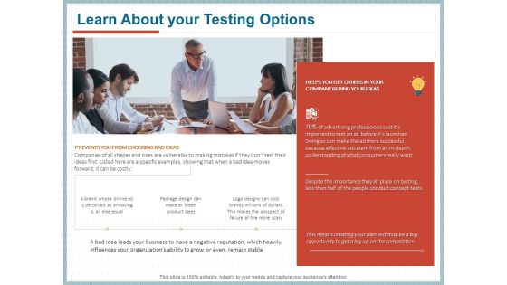 Qualitative Concept Testing Learn About Your Testing Options Ppt PowerPoint Presentation Layouts Brochure PDF Qualitative Concept Testing Learn About Your Testing Options Ppt PowerPoint Presentation Layouts Brochure PDF