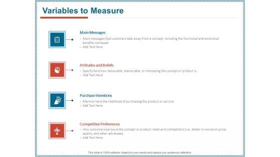 Qualitative Concept Testing Variables To Measure Ppt PowerPoint Presentation Ideas Maker PDF Qualitative Concept Testing Variables To Measure Ppt PowerPoint Presentation Ideas Maker PDF