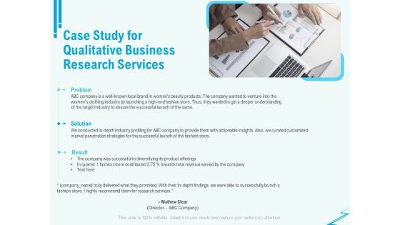 Qualitative Market Research Study Case Study For Qualitative Business Research Services Diagrams PDF Qualitative Market Research Study Case Study For Qualitative Business Research Services Diagrams PDF