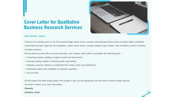 Qualitative Market Research Study Cover Letter For Qualitative Business Research Services Portrait PDF