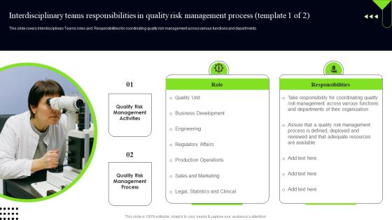 Quality Assessment Interdisciplinary Teams Responsibilities In Quality Risk Graphics PDF Quality Assessment Interdisciplinary Teams Responsibilities In Quality Risk Graphics PDF
