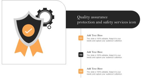 Quality Assurance Protection And Safety Services Icon Portrait PDF