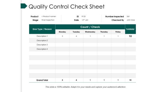 Quality Control Check Sheet Template Ppt PowerPoint Presentation Layouts Background Image Quality Control Check Sheet Template Ppt PowerPoint Presentation Layouts Background Image