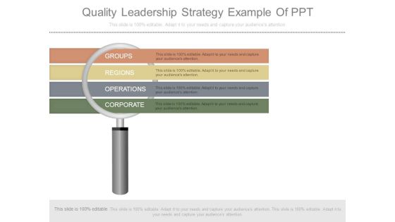 Quality Leadership Strategy Example Of Ppt Quality Leadership Strategy Example Of Ppt