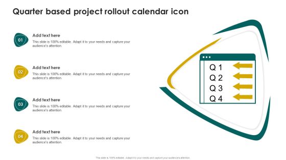 Quarter Based Project Rollout Calendar Icon Sample PDF Quarter Based Project Rollout Calendar Icon Sample PDF