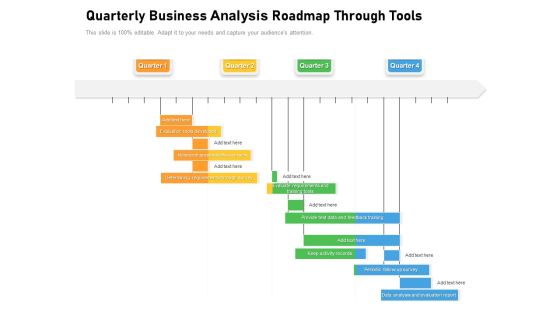 Quarterly Business Analysis Roadmap Through Tools Infographics Quarterly Business Analysis Roadmap Through Tools Infographics