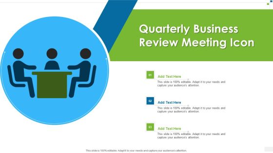 Quarterly Business Review Meeting Icon Demonstration PDF Quarterly Business Review Meeting Icon Demonstration PDF