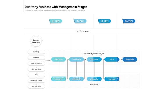Quarterly Business With Management Stages Portrait