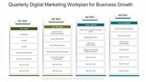 Quarterly Digital Marketing Workplan For Business Growth Demonstration Quarterly Digital Marketing Workplan For Business Growth Demonstration