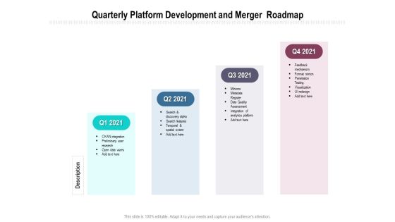 Quarterly Platform Development And Merger Roadmap Brochure Quarterly Platform Development And Merger Roadmap Brochure
