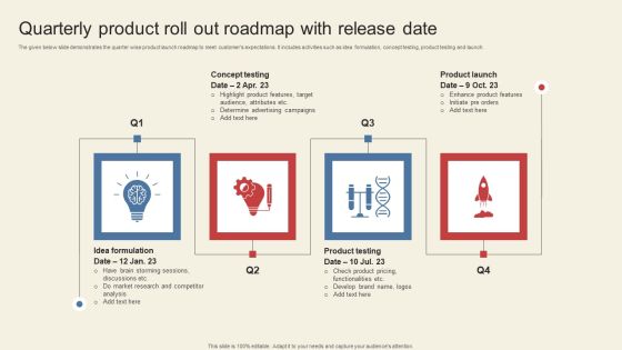 Quarterly Product Roll Out Roadmap With Release Date Clipart PDF Quarterly Product Roll Out Roadmap With Release Date Clipart PDF