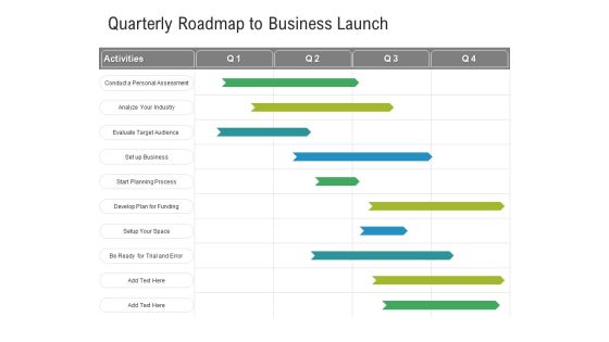 Quarterly Roadmap To Business Launch Background Quarterly Roadmap To Business Launch Background