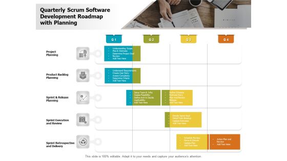 Quarterly Scrum Software Development Roadmap With Planning Topics Quarterly Scrum Software Development Roadmap With Planning Topics