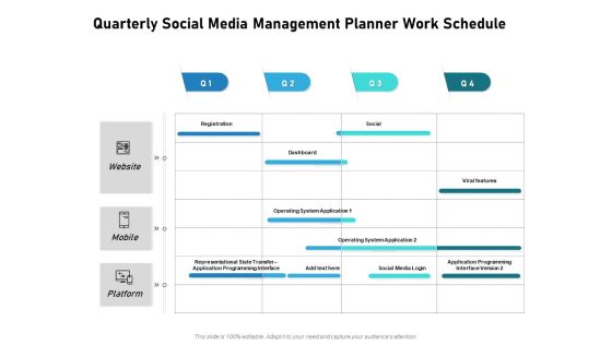 Quarterly Social Media Management Planner Work Schedule Microsoft Quarterly Social Media Management Planner Work Schedule Microsoft