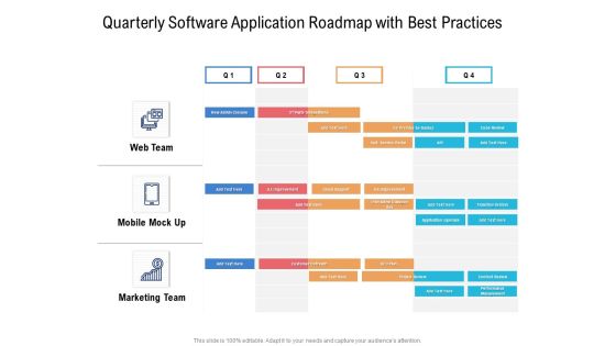 Quarterly Software Application Roadmap With Best Practices Structure Quarterly Software Application Roadmap With Best Practices Structure