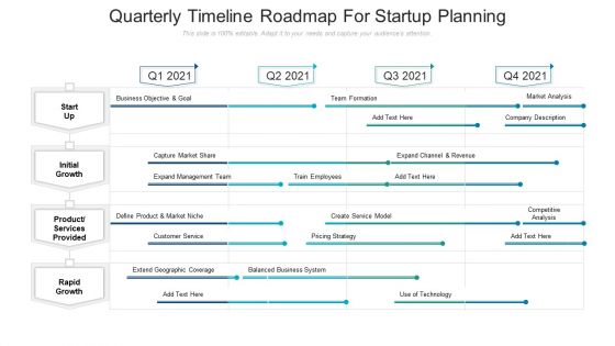Quarterly Timeline Roadmap For Startup Planning Background Quarterly Timeline Roadmap For Startup Planning Background