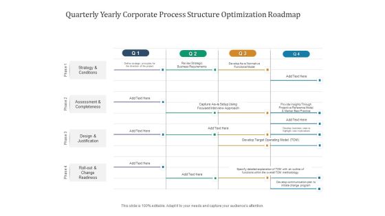 Quarterly Yearly Corporate Process Structure Optimization Roadmap Clipart Quarterly Yearly Corporate Process Structure Optimization Roadmap Clipart