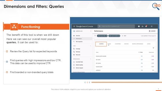 Queries Filter Explained In Google Search Console Training Ppt Queries Filter Explained In Google Search Console Training Ppt