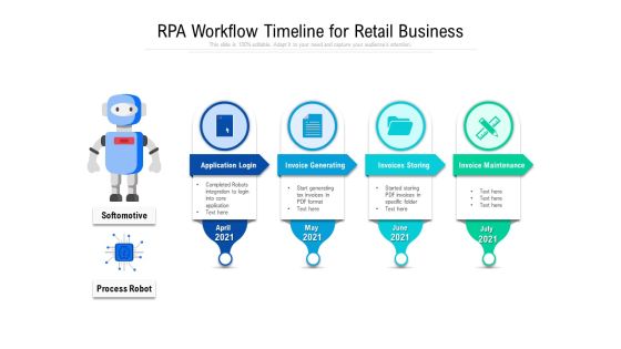 RPA Workflow Timeline For Retail Business Ppt PowerPoint Presentation Infographic Template Vector PDF RPA Workflow Timeline For Retail Business Ppt PowerPoint Presentation Infographic Template Vector PDF