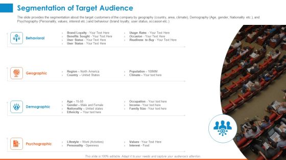 Raising Company Capital From Public Funding Sources Segmentation Of Target Audience Brochure PDF Raising Company Capital From Public Funding Sources Segmentation Of Target Audience Brochure PDF