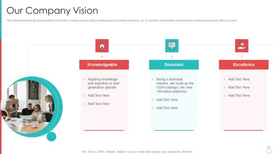 Raising Funds From Venture Capitalist Our Company Vision Infographics PDF Raising Funds From Venture Capitalist Our Company Vision Infographics PDF