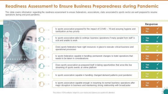Readiness Assessment To Ensure Business Preparedness During Pandemic Graphics PDF Readiness Assessment To Ensure Business Preparedness During Pandemic Graphics PDF