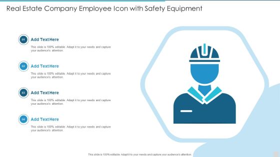 Real Estate Company Employee Icon With Safety Equipment Inspiration PDF Real Estate Company Employee Icon With Safety Equipment Inspiration PDF
