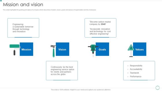 Real Estate Construction And Engineering Company Profile Mission And Vision Sample PDF Real Estate Construction And Engineering Company Profile Mission And Vision Sample PDF