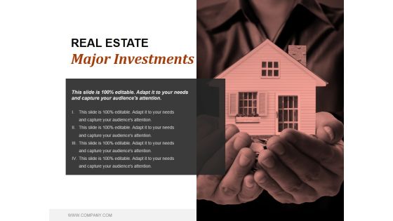 Real Estate Major Investments Ppt PowerPoint Presentation Visual Aids Real Estate Major Investments Ppt PowerPoint Presentation Visual Aids