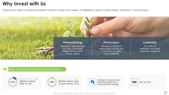 Real Estate Property Pitch Deck Why Invest With Us Ppt Show Brochure PDF Real Estate Property Pitch Deck Why Invest With Us Ppt Show Brochure PDF