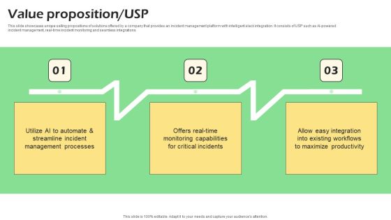 Real Time Incident Management Solution Investor Funding Pitch Deck Value Proposition USP Rules PDF