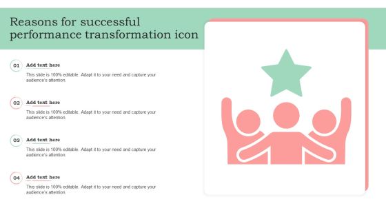 Reasons For Successful Performance Transformation Icon Slides PDF Reasons For Successful Performance Transformation Icon Slides PDF